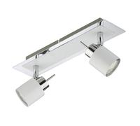 Briloner Leuchten 2866-026 LED, plafonnier, Spots, Lampe Salon d'enfant ou Chambre a Coucher, orientable, Métal, 5 W, Blanc/Argent