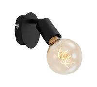 Briloner Leuchten 2868-015, spot mural à 1, rétro/vintage, lampe tournante et pivotante, E27, max. 60W, métal, noir, 60 W