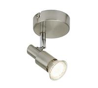 Briloner Leuchten 2907-012 A +, Projecteur, lampe LED, Applique murale, couverture, métal, 3 W, nickel mat, 8 x 8 x 10 cm