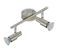 Briloner Leuchten 2907-022 spot de plafond, lampe LED, projecteur, plafonnier, métal, 3 W, nickel mat, 27.5 x 8 x 12 cm