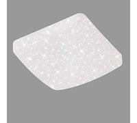 Briloner Leuchten 3387-016 LED, plafonnier avec Ciel étoilé, 18 Watts, 1 800 lumens, 4 000 kelvins, Blanc, 37 x 37 cm, Métal, W, Weiß