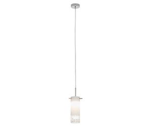 Briloner Leuchten 4289-018 Suspension, plafonnier LED, Spots, Salon, Cuisine,Lampe Suspendue, Verre matifié,Optique cristale, Métal, Intégré, 5 W, Chrome, 120 x 9 x 120 cm