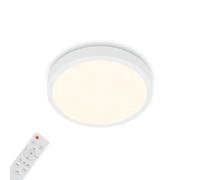 Briloner Leuchten Ceiling Light Starry Sky Plafonnier à gradation Température de couleur réglable Lampe de surface Télécommande Blanc Diamètre 280 x 40 mm