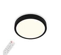 Briloner Leuchten Ceiling Light Starry Sky Plafonnier à intensité variable Température de couleur réglable Lampe de surface Télécommande Noir Diamètre 280 x 40 mm