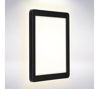 Briloner Leuchten - Éclairage extérieur LED, applique murale d'extérieure avec effet de rétro-éclairage, 8 Watt, 1.200 Lumen, 4.000 Kelvin, Blanc/Noir, Carré, 190x190x28mm (Lxlxh)