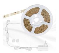 Briloner Leuchten - LED Band 5m, LED Strip autocollant, LED Streifen inkl. Ein-/Ausschalter, 16.5 Watt, 150x LED weiß, IP20, 2261-150P, 500 x 0.8 x 0.2 cm