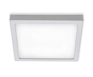 Briloner Leuchten - Luminaire LED, lampe de plafond, plafonnier 21 Watt, 2.000 Lumen, 4.000 Kelvin, forme carrée, chrome mat, 300x300x32mm (LxlxH)