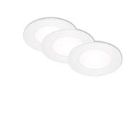 BRILONER Leuchten - Luminaire LED, set de 3, lampes de plafond de 3 Watt chacune, 350 Lumen chacune, 4.000 Kelvin, IP23, blanc, 68x30mm (DxH)