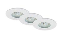 Briloner Leuchten - Luminaires encastrés LED, lot de 3, plafonniers à gradation, 6,5 watts chacun, 570 lumens chacun, 3 000 Kelvin, IP44, blanc, 75 x 28 mm (D x H)