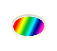 Briloner Leuchten - Panneau de LED, plafonnier réglable, lampe de plafond, RGB, réglage des couleurs, rétroéclairage, inclut une télécommande, 15 Watt, 1.850 Lumen, 4.000 Kelvin, Blanc, Ø 29,3 cm