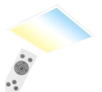 Briloner Leuchten Panneau de plafonnier à LED, gradable, contrôle des couleurs, télécommande, 36W, 3800 lm, lampe à LED, lampe de salon, plafonnier, blanc, 59.5 cm