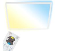 Briloner Leuchten - Panneau LED à intensité variable, plafonnier avec rétroéclairage et télécommande, 22 W, 3000 lm, blanc, 420 x 420 x 29 mm (L x l x h)