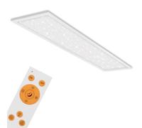 Briloner Leuchten - Panneau LED, lampe de plafond avec décoration d'étoiles, plafonnier réglable, réglage de la température de couleur (CCT), inclut une télécommande, 36 Watt, 3.800 Lumen, Blanc