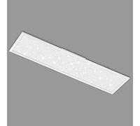 BRILONER Leuchten - Panneau LED, plafonnier avec décor étoilé, 4.100 lumens, 4.000 Kelvin, 38 Watt, blanc, 1.195x295x60mm