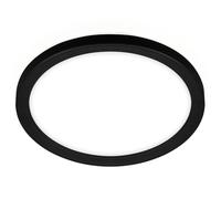Briloner Leuchten - Panneau LED, Plafonnier avec Effet Rétroéclairé, 12 W, 1400 lm, 4000 K, Blanc et Noir, Rond, Ø 19 cm