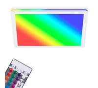Briloner Leuchten - Panneau LED, plafonnier réglable, lampe de plafond, RGB, contrôle des couleurs, rétro-éclairage,15 Watt, 1 850 Lumen, 4 000 Kelvin, blanc, 293x293x28mm