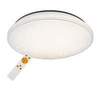 Briloner Leuchten Plafonnier à LED, à intensité variable, teinte réglable : Chaud Froid Plafonnier In onction veilleuse, fonction minuterie, télécommande, Ø 60 cm, 48W, métal, blanc