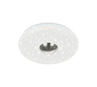 Briloner Leuchten - Plafonnier LED avec décoration étoilée - Effet rétroéclairage - 18 W - 2200 lm - 4000 K - Nickel blanc mat - Diamètre : 38 cm