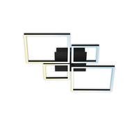 BRILONER Leuchten - Plafonnier LED dimmable, lampe de plafond, incl. télécommande, contrôle de la température de couleur, noir, 38 watts, 4 000 lumens, 750x467x75 mm (LxlxH)