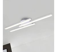Briloner Leuchten - Plafonnier LED, Plafonnier à 3 Sources Lumineuses, 6 watts, 480 Lumens, 3 000 Kelvins, Couleur Aluminium, 565 x 120 x 43 mm (Lxlxh)