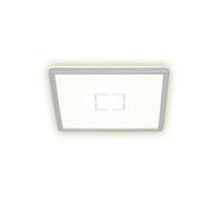 Plafonnier rétro-éclairé LED Plafonnier argenté Lampe de salon Lampe de couloir plate, rétro-éclairage, 18W 2400lm blanc neutre, LxlxH 29,3 x 29,3 x 2,9
