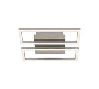 BRILONER Leuchten - Plafonnier LED, plafonnier à gradation, avec fonction mémoire, 14,5 Watt, 1.400 Lumen, 3.000 Kelvin, matt-nickel, 280x238x60mm (LxLxH)