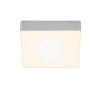 BRILONER LEUCHTEN - Plafonnier LED sans cadre, couleur blanc chaud, 11 watts, 1000 lumens, lampe LED, plafonnier, lampe de salon, lampe de chambre, lampe de cuisine, 15,7x15,7x3,6 cm, argenté