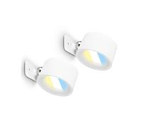 BRILONER Lot de 2 appliques murales sans fil (blanc)