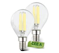 BRILONER - Lot de 2 lampes LED à filament E14, CEE A, 2.5W 525 lm, lumière blanc chaud, ampoule LED éclairage intérieur, ampoules usage domestique