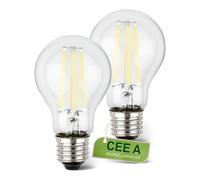 BRILONER - Lot de 2 lampes LED à filament E27 A60, CEE A, 5W 1055 lm, lumière blanc chaud, éclairage intérieur polyvalent, remplacement lampe incandescence, 60x106 mm