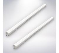 BRILONER - Lot de 2 réglettes LED avec interrupteur, lumière blanche neutre, câble inclus, éclairage sous-meuble, lampe cuisine, bande LED cuisine, éclairage placard, 58,5 cm, blanc