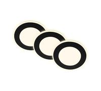 BRILONER - Lot de 3 spots encastrables LED 230V avec fonction veilleuse, surfaces et anneaux commutables séparément, fonction mémoire, spot LED, spots de plafond, spots encastrables, 93x30mm, noir