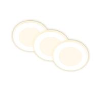 BRILONER - Lot de 3 spots LED encastrables 230V avec fonction veilleuse, surfaces et anneaux commutables séparément, fonction mémoire, LED Spot, plat, spots de plafond, salon, 68mm, 93x30mm, blanc
