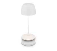 BRILONER - Mini lampe de table LED sans fil IP44 avec station de charge, intensité réglable en continu, batterie rechargeable et source lumineuse remplaçable, 8 x 20,5 cm (Ø x H)