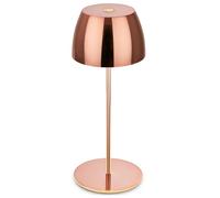 BRILONER - Mini lampe de table LED sans fil IP44 avec Touch, variateur continu, batterie & source lumineuse interchangeables, lampe de chevet, salon, 8x20 cm (DxH), or rose brillant