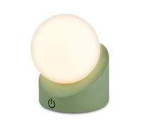BRILONER - Mini lampe de table LED sans fil IP54 avec Touch, variateur par paliers, batterie et source interchangeables, lampe de chevet, boule, lampe LED, lampe de table, 10x8x9 cm, vert
