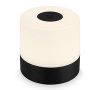 Briloner - Mini lampe de table LED sans fil, Lampe de chevet à intensité variable Touch, Lampe de bureau, Lampe de lecture, Lampe de table extérieure & intérieure Noire 7cm, Noir