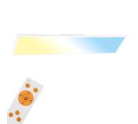 Briloner - Panneau LED, 1,20 m, à intensité variable, contrôle de la température de couleur, plafonnier, télécommande, 36W, 3800 lm, lampe LED, plafonnier, blanc