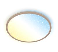 BRILONER - Panneau LED avec télécommande, intensité lumineuse variable, ciel étoilé, CCT blanc chaud à froid, lustre salon, chambre, luminaire plafonnier, 37,5x4,5 cm, beige