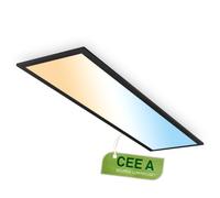 Briloner - Panneau LED Source CEE A CCT Dimmable Noir 100cm | Télécommande, Rétroéclairage, Blanc Chaud À Lumière Du Jour, Mémoire, Panneau LED, Plafonnier Salon
