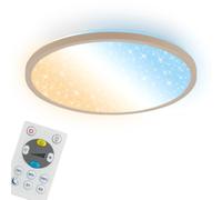 Briloner - Panneau LED Télécommande Dimmable CCT Ciel Étoilé Beige 30x4 cm