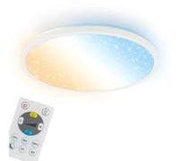 Briloner - Panneau LED Télécommande Dimmable CCT Ciel Étoilé Blanc 30x4 cm