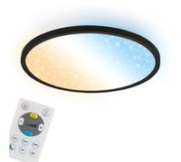 Briloner - Panneau LED Télécommande Dimmable CCT Ciel Étoilé Noir 30x4 cm