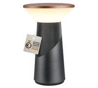 BRILONER - Pilia lampe de table sans fil, variateur tactile progressif, ip44, usb-c, lampe de chevet sans fil, salon à poser, German Design Award 2026, 15x24 cm, anthracite bronze métallique