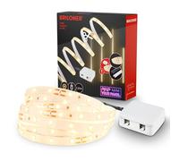 BRILONER - Pimp your Panel LED Strip Starterset, Blanc chaud, Interrupteur à câble, Bande LED, Barre LED, Décoration de chambre, Bande LED, Accessoires panneaux acoustiques, Barre lumineuse, 2,6m