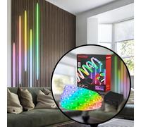 BRILONER - Pimp your Panel LED Strip Starterset, RGB couleurs de lumière, télécommande, bande, barre, décoration de pièce, accessoires panneaux acoustiques, ruban lumineux, 2,6m
