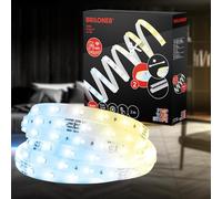 BRILONER - Pimp your Stripe Starter Set 2 m Smart LED Strip, de blanc chaud à blanc froid, commande vocale via une application, câble de 3 m, raccourcissable, auto-adhésif, bande de LED