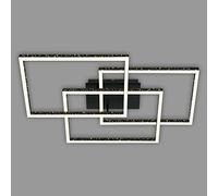 BRILONER - Plafonnier à LED avec effet scintillant, LED Frame, noir, orientable, lumière blanc chaud