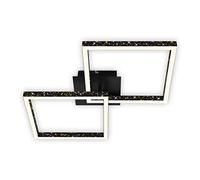 BRILONER - Plafonnier à LED avec effet scintillant, LED Frame, noir, orientable, lumière blanc chaud