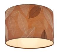 BRILONER - Plafonnier avec décor de feuilles, douille E27, max. 10 W, boho, esthétique, lampe de salon, lampe de chambre, lampe de salle à manger, lampe de couloir, 35 x 28 cm (DxH), couleur café